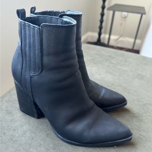 Marc Fisher Oshay Black Leather Boot- 7.5